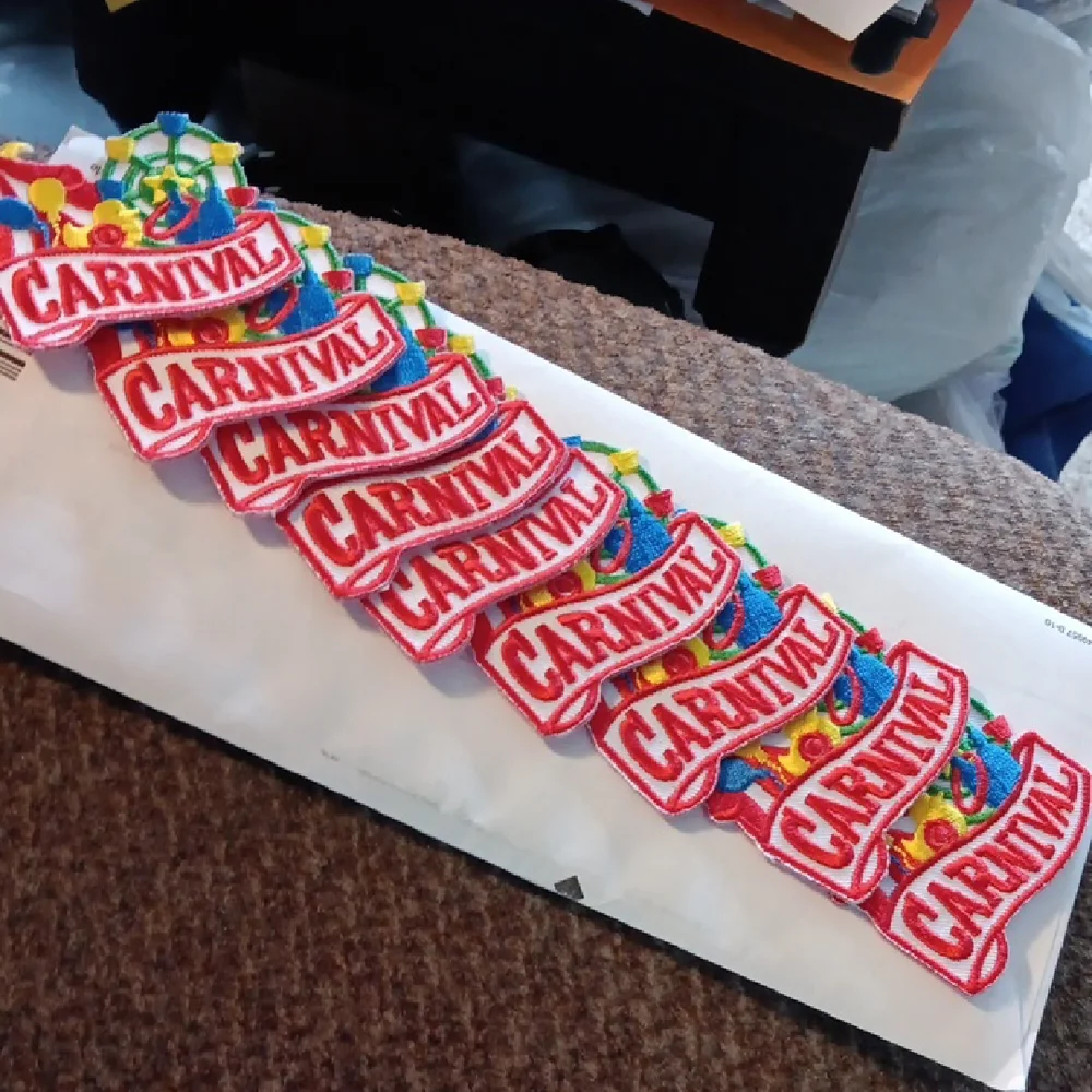 Carnival Kids Patches with Red and Blue Accents